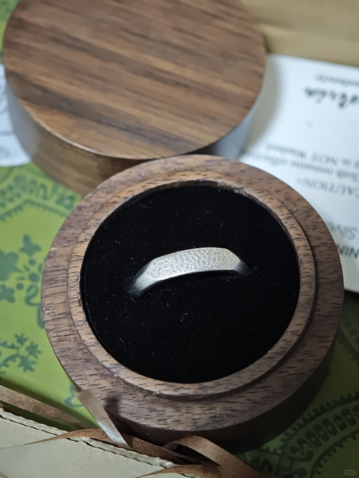 Cat nose print ring engraved with a real cat's nose print, photo 3
