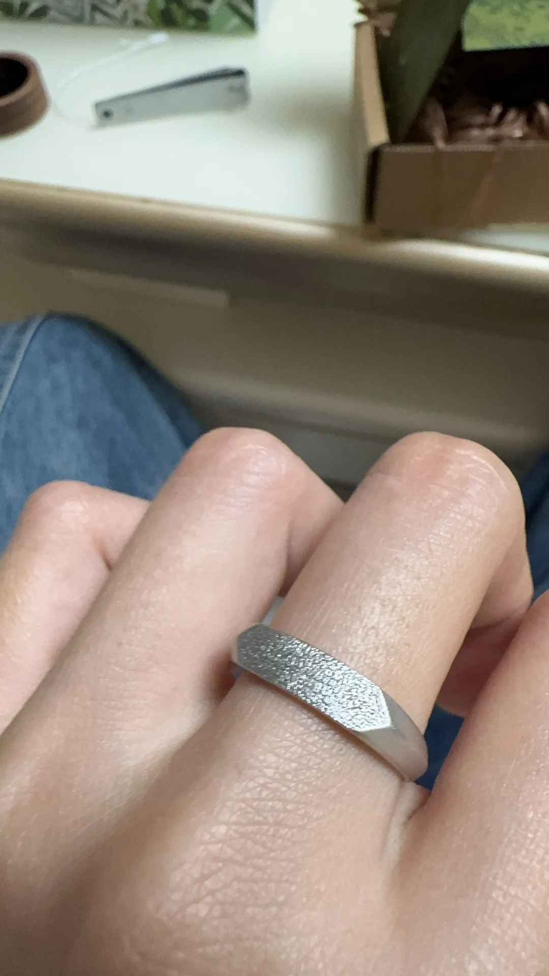 Dog nose print ring engraved with a real dog's nose print, photo 2